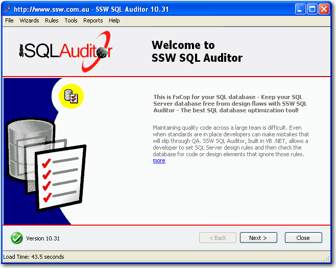SSW SQL Auditor Screenshot